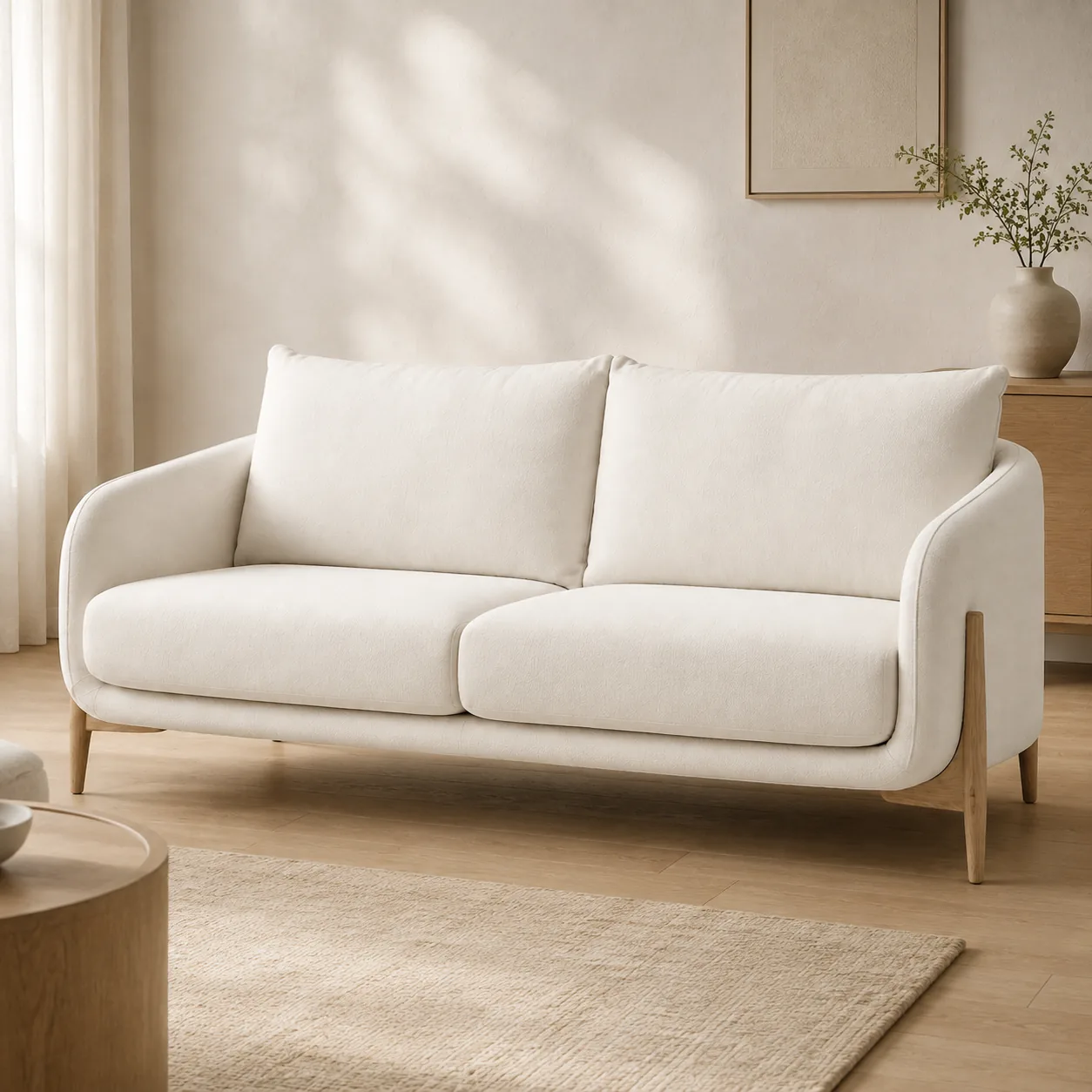 Das Sofa in einem Wohnzimmer